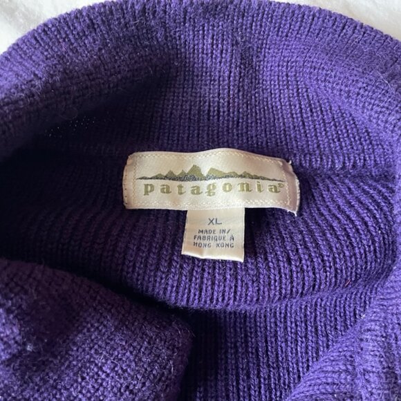 Rare Vintage Patagonia Purple Wool Sweater, XL - Picture 3 of 10